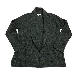 MADEWELL Heather Gray Wool Blend Donegal Cardigan Sweater Pockets Women's XXS